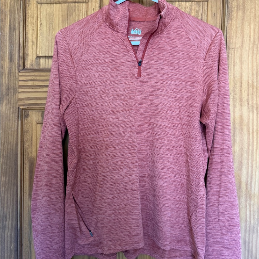 REI burnt orange Quarter-Zip Pullover